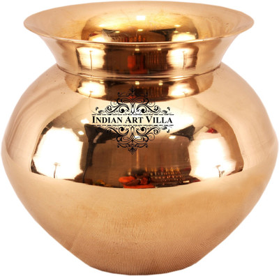 

IndianArtVilla Lota Bronze Kalash(Height: 5.25 inch, Gold)