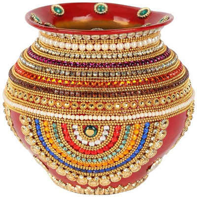 

Suman Creations Copper Kalash(Height: 17 inch, Red)