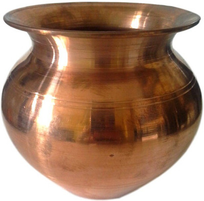 

Divine Temples (9.5 cms) Copper Kalash(Height: 3.7 inch, Brown)