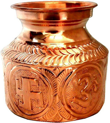 

Tarun Traders Copper Pooja Ghara 600 ml Copper Kalash(Height: 5 inch, Brown)
