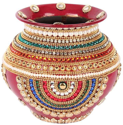 

Suman Creations Copper Kalash(Height: 15.499999999999998 inch, Red)