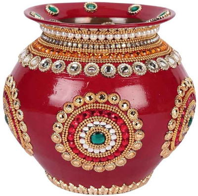 

Suman Creations Copper Kalash(Height: 17 inch, Red)