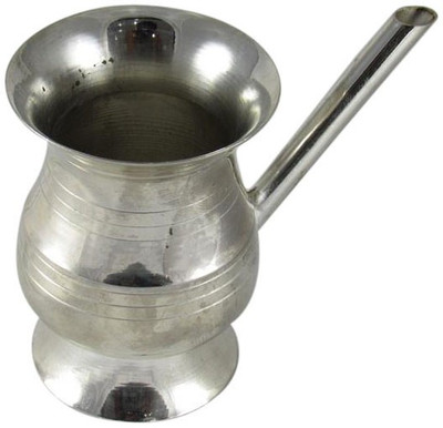 GoldGiftIdeas Pooja Kalash, Pooja Items for Home, Silver Plated Kalash(Height: 4 inch, Silver)