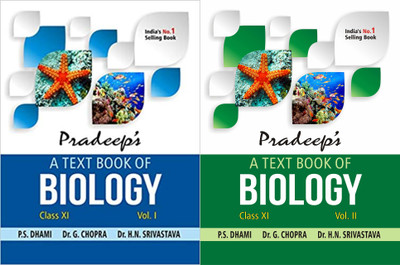 Pradeep's A Text Book of Biology for Class 11 (Set of 2 Vol.) Examination 2020-2021(English, Paperback, P.S Dhami, Dr. G. Chopra, Dr. H.N. Srivastava)