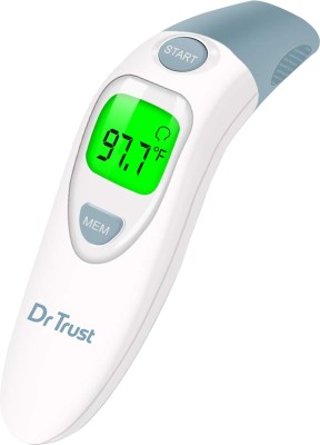 Dr. Trust (USA) Model-606 InstaScan Clinical Digital Fever Forehead Ear Infrared Temperature Thermometers Machine for kids Adults Pets Objects & Babies Thermometer(White)