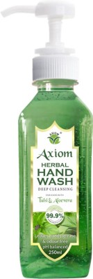 AXIOM Herbal Hand Wash 250ml enriched with Aloevera & Tulsi(Table top dispenser)- Pack of 2 Hand Wash Pump Dispenser(250 ml)
