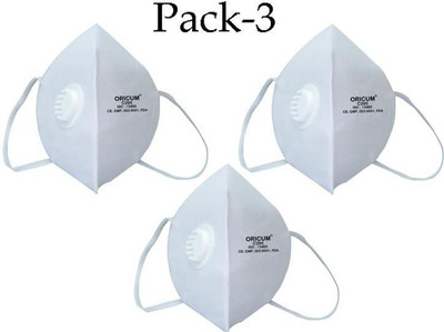 Oricum C295-1005 Non woven White Mouth Nose Cover Anti-pollution ,Washable ,Smoke allergy Mask (Pack of 3) sku1005-c295 non woven-(Pack of 3)  (White, Free Size, Pack of 3)