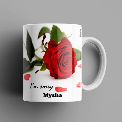 Beautum Mysha I AM SORRY Printed White Model No:BYSIMG013511 Ceramic Coffee Mug(350 ml)