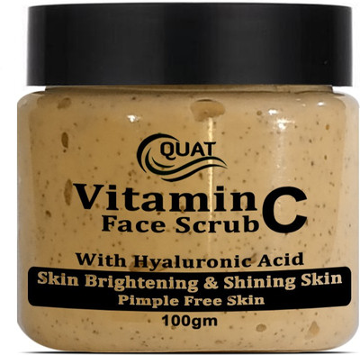 QUAT Vitamin C Scrub With Hyaluronic Acid, pimple free skin Scrub(100 g)