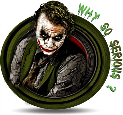 DivineDesigns 61 cm Why So Serious Joker Wall Sticker ( Size :- 61 X 61 cm ) Self Adhesive Sticker(Pack of 1)