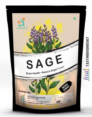 LEANBEING Dried Sage Leaves For Tea (100g) | Smudge Smudging | Energy Reiki | Removes Energy Blocks Herbs Herbal Infusion Tea Pouch(100 g)