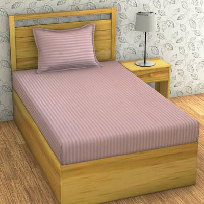 Divine Homes Microfiber Single Flat 150 TC Printed Bedsheet(Pack of 1, Light Chocolate)