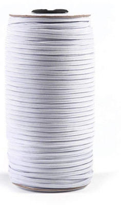 Aakriti Knitted White Elastic(300 m)
