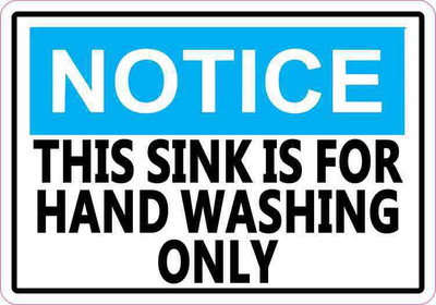 VVWV Hand Wash Emergency Sign