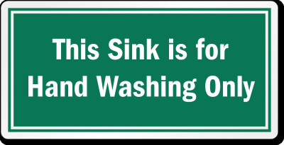 VVWV Hand Wash Emergency Sign