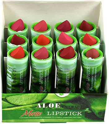 ads Aloe Multi Color Lipstick Set Of 12(Multicolor, 3.5 g)