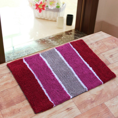 DEHATI STORE Polyester Door Mat(Pink, Medium)
