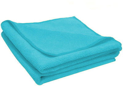 Sheen Shine Microfibre Cleaning Cloth Blue pack of 2 Multicolor Cloth Napkins(2 Sheets)