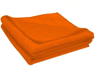 SBTs Microfibre Cleaning Cloth Orange pack of 2 Multicolor Cloth Napkins(2 Sheets)