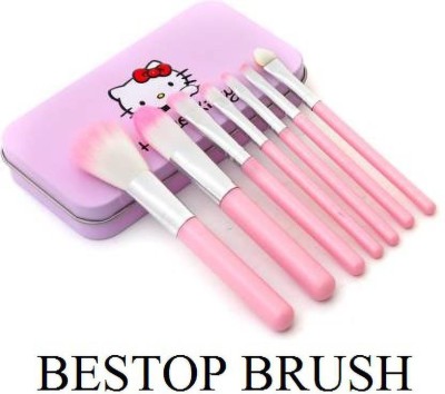 Bestop Mini Pink Makeup Brush Set (Pack of 7)(Pack of 7)