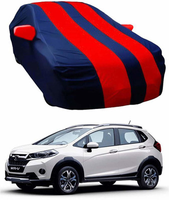 Oshotto Car Cover For Honda WRV (With Mirror Pockets)(Red, Blue)