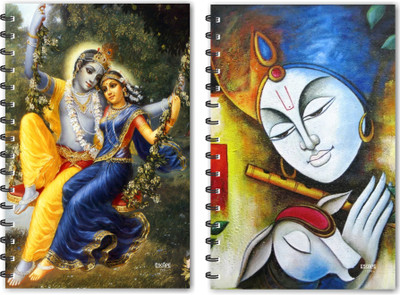ESCAPER Radha Krishna Jhula Diary And Lord Krishna Cow Modern Art Diary Combo Diaries, Notebook, Notepads, Devotional Diaries - Pack of 2 Diaries A5 Diary Ruled 160 Pages(Multicolor, Pack of 2) ESCAPER Radha Krishna Jhula Diary And Lord Krishna Cow Modern Art Diary Combo Diaries, Notebook, Notepads, Devotional Diaries - Pack of 2 Diaries A5 Diary Ruled 160 Pages(Multicolor, Pack of 2)