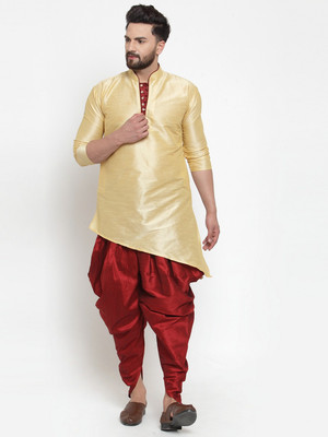 SAIFOO Men Kurta Dhoti Pant Set