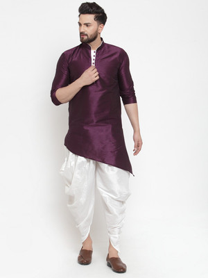 SAIFOO Men Kurta Dhoti Pant Set