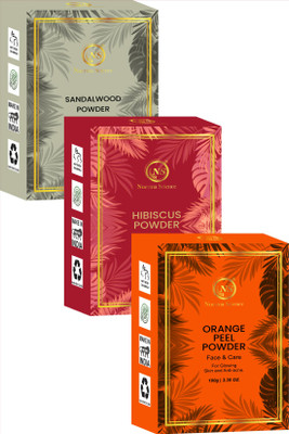 Nuerma Science Organic Sandalwood Powder & Hibiscus Powder (Pack of 2)(200 g)
