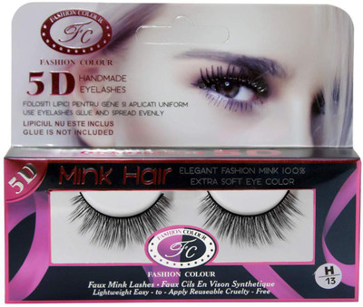 fc(logo) Colour 5D Handmade Resusable Eyelashes(Pack of 1)