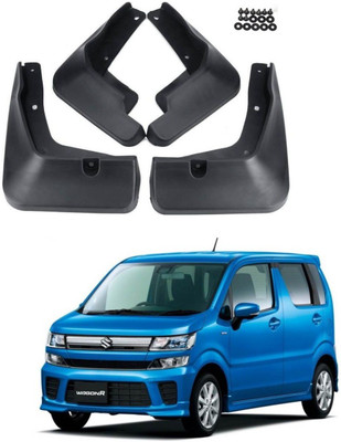 AuTO ADDiCT Front Mud Guard, Rear Mud Guard For Maruti WagonR 2019(Black)
