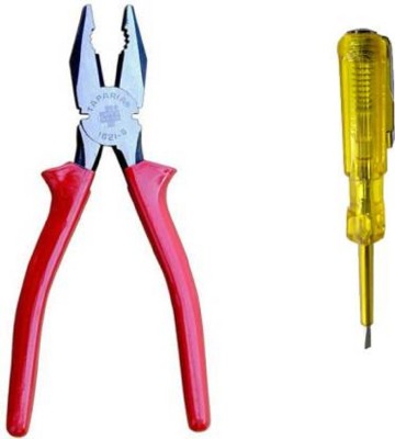 TAPARIA 8 inch cutting plier heavy duty and analog tester pack of 2 Lineman Plier (Length : 8 inch) Lineman Plier(Length : 8 inch)