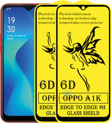 SUNSHINE Edge To Edge Tempered Glass for Oppo A1k(Pack of 2)