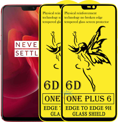 SUNSHINE Edge To Edge Tempered Glass for OnePlus 6(Pack of 2)