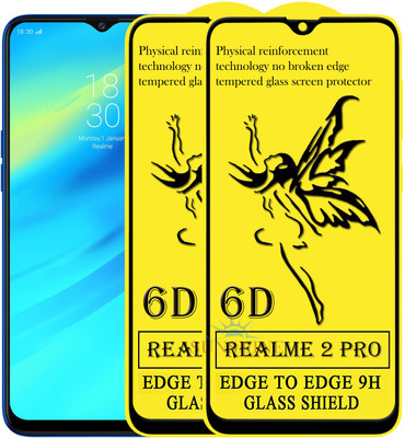 SUNSHINE Edge To Edge Tempered Glass for Realme 2 Pro(Pack of 2)