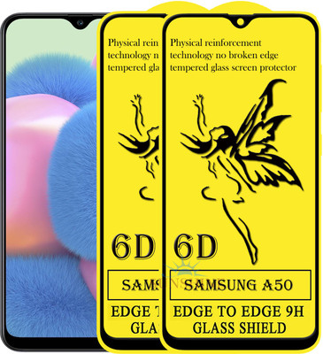 SUNSHINE Edge To Edge Tempered Glass for Samsung Galaxy A50(Pack of 2)