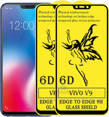 SUNSHINE Edge To Edge Tempered Glass for Vivo V9(Pack of 2)