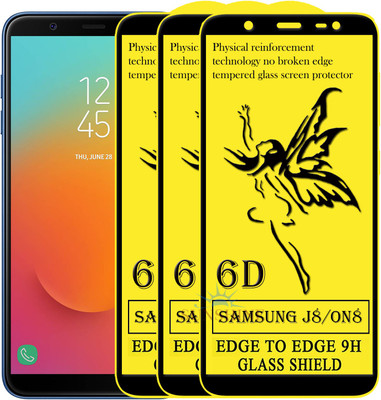 SUNSHINE Edge To Edge Tempered Glass for Samsung Galaxy J8(Pack of 3)