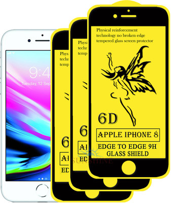 SUNSHINE Edge To Edge Tempered Glass for Apple Iphone 8(Pack of 3)