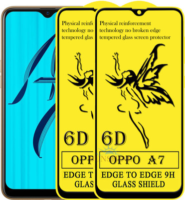 SUNSHINE Edge To Edge Tempered Glass for Oppo A7(Pack of 2)