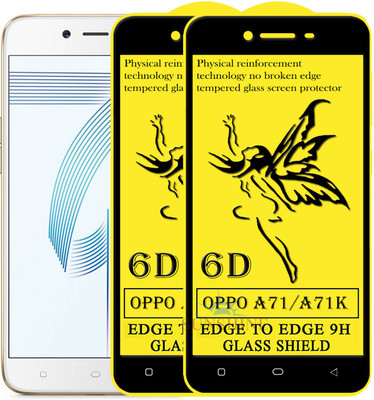 SUNSHINE Edge To Edge Tempered Glass for Oppo A71(Pack of 2)