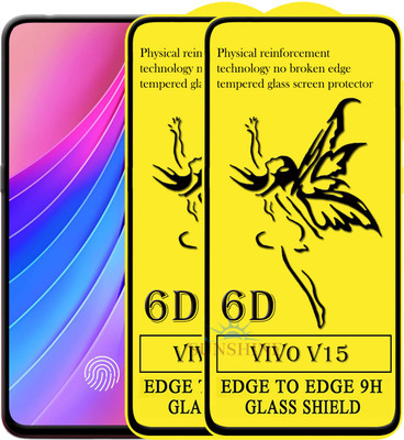 SUNSHINE Edge To Edge Tempered Glass for Vivo V15(Pack of 2)