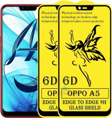 SUNSHINE Edge To Edge Tempered Glass for Oppo A5s(Pack of 2)