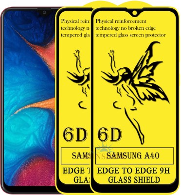 SUNSHINE Edge To Edge Tempered Glass for Samsung Galaxy A40(Pack of 2)