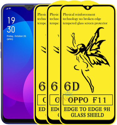 SUNSHINE Edge To Edge Tempered Glass for Oppo F11(Pack of 3)