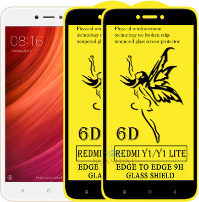 SUNSHINE Edge To Edge Tempered Glass for Mi Redmi Y1 Lite(Pack of 2)