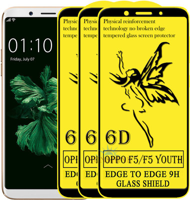 SUNSHINE Edge To Edge Tempered Glass for Oppo F5(Pack of 3)