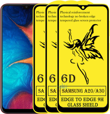 SUNSHINE Edge To Edge Tempered Glass for Samsung Galaxy A30(Pack of 3)