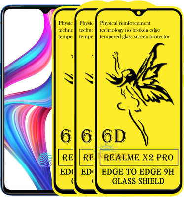SUNSHINE Edge To Edge Tempered Glass for Realme X2 Pro(Pack of 3)