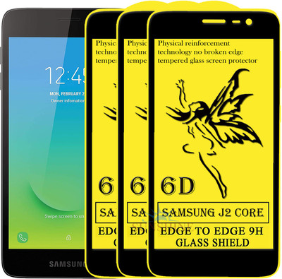 Sunshine Edge To Edge Tempered Glass for Samsung Galaxy J2 Core(Pack of 3)